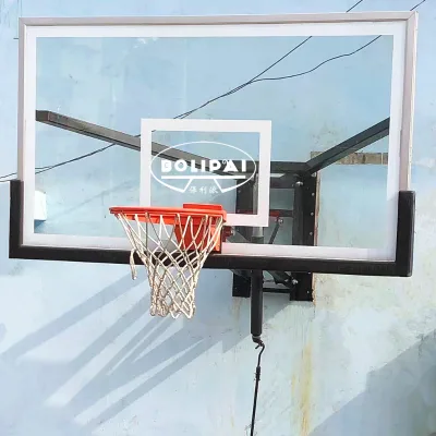 Good Quality Black PU Padding Wall Mounted Height Adjustable Basketball Stand System