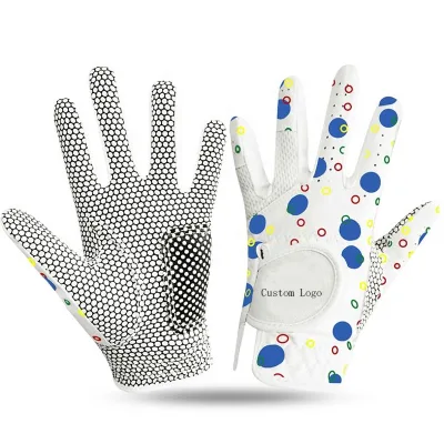 High Quality Golf Glove Custom Logo Sublimation Printed Youth Kids Golf Gloves LH RH with Factory Price