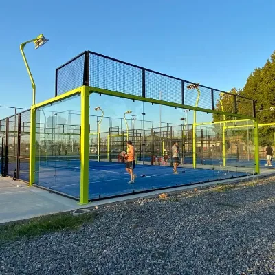 GGGRASS Padel Court 10x20m Steel Tube & Tempered Glass Racket with 200W LED Light and Panoramic Design