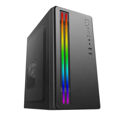 Atx with fan colourful horizontal cpu cabinet dustproof pc computer case towers