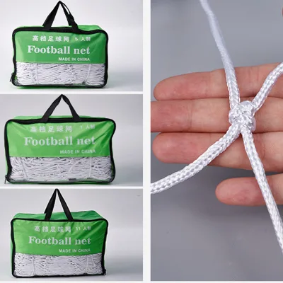 Professional-Grade Heavy-Duty White Nylon Plastic Football Net for Stadium Matches and Training Sessions
