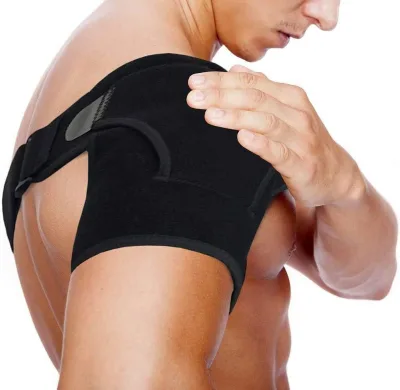 Adjustable Breathable Compression Copper Sports Shoulder Support Brace with Adjustable Belt