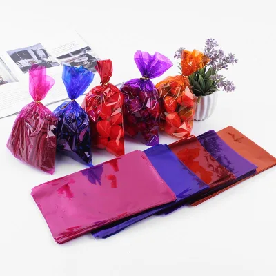 Clear and Color Cellophane Plastic Bags with Twist Tie for Candy Snack