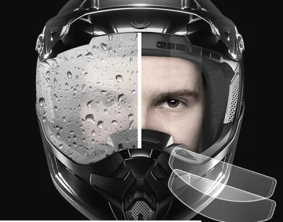 Universal Motorcycle Helmet Anti-fog Film and Rainproof Film Durable Nano Coating Sticker Film Helmet Accessories