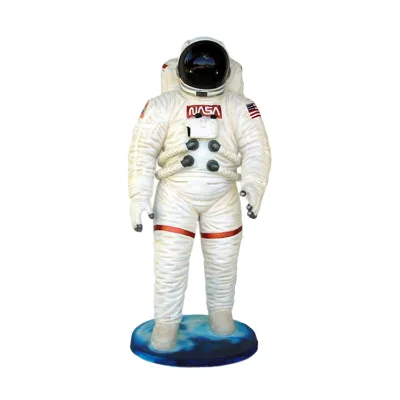 Custom Popular Outdoor Modern Art Design Life-size Space Marine Fiberglass Figure White Resin Astronaut Statue