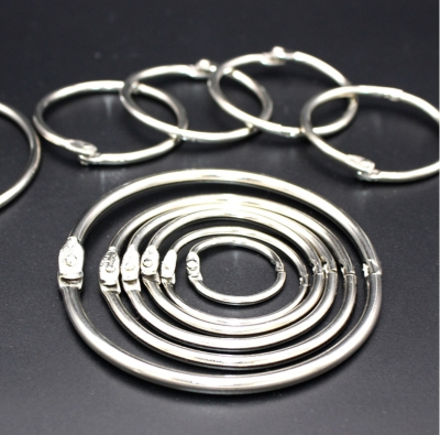 Ring Loose Leaf Binders Book Rings Snap Split Hinged with 12mm Inner Diameter Book Rings for DIY Travel Diary, Photo Album