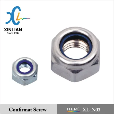 Zinc Plated Nylon Insert Lock Nut, Hex Self Locking Nylon Nut for Machinery Vibration Resistance