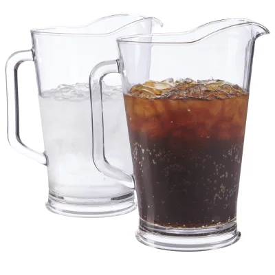 Custom logo Restaurant Style 64-ounce Plastic Water/Beer Beverage Pitcher