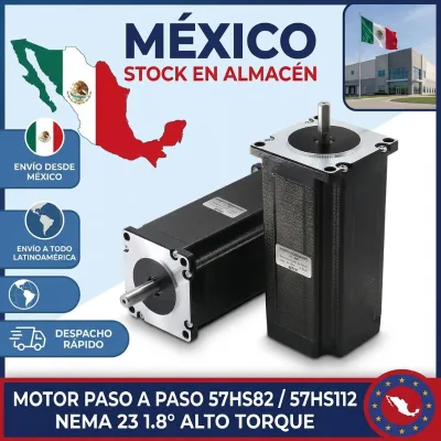 Mexico Stock NEMA 23 Stepper Motor 57HS82/57HS112 1.8° 2 Phase 20-30kg.cm Holding Torque Single/Dual Shaft 6.35mm/8mm for CNC