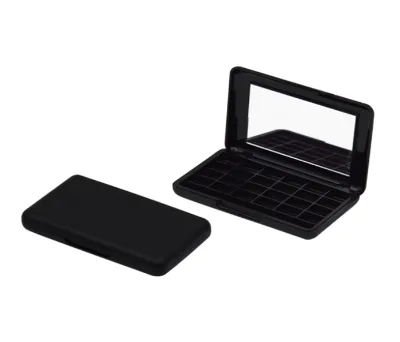24-Grid Eye shadow Plastic Box, Snap-on, Rectangular, with Mirror, 24-Color Eye shadow Palette Packaging