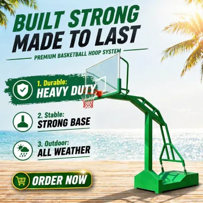 Factory Price Movable Imitated Hydraulic Basketball Stand Outdoor Basketball Hoop for Community School Sports Field