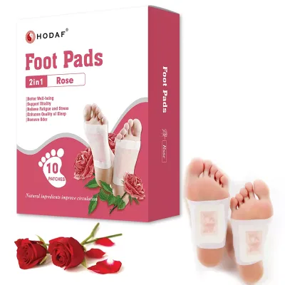 Relaxation Best Selling Organic Rose Detox Foot Pads - CE Certified