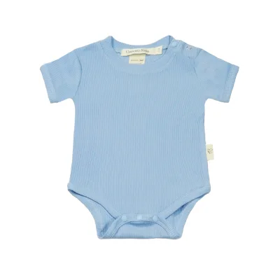 Wholesale 0-12 Months Designers Sky Blue Baby Romper Sleepsuit Short Sleeve Summer Clothes Organic Cotton Baby Bodysuits CHOCHO