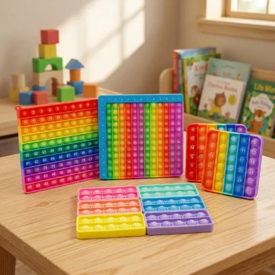 Montessori Silicone Educational Learning Games Sensory Play Sets Jouets Educatifs Logic Training Toys for Kids Intellectual