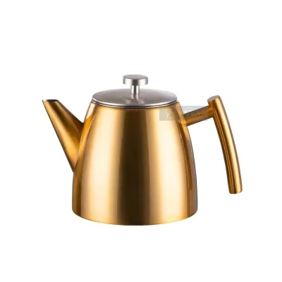 YITAI Factory Stainless Steel Gold Copper Color Double Wall Wholesales Chinese Teapot With Infusers