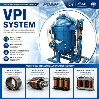 Vertical VPI Vacuum Impregnation Tank With Integrated Hydraulic Station Stable Impregnating for Electrical Insulation Production
