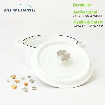Eco-Friendly Oven Safe Cover for Gas Induction Enameled Cast Iron Dutch Oven Pot with Lid for Sourdough Bread Baking