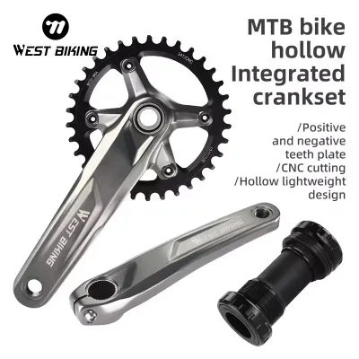 WEST BIKING Ready to Ship Folding Bike Spare Parts Bmx Bicycle Part Hallowtech Crankset Bmx Crank Set Mtb