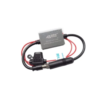 Universal Metal DAB+ Car Radio FM Antenna Signal Booster Amp Amplifier for Marine Car Vehicle Signal Antenna Enhance