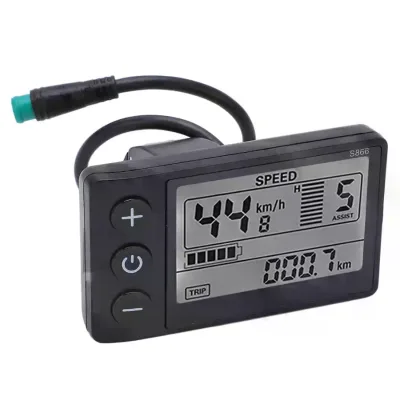 24V 36V 48V Electric Bike LCD S866 Display Meter Control Panel Waterproof Plug with PAS Conversion Kit for E-Bike and Scooter