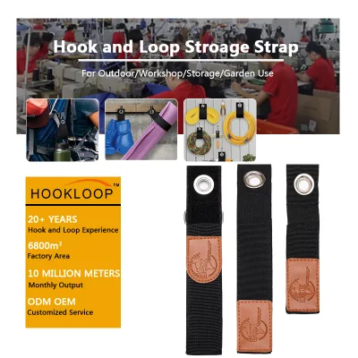 Dongsanxin Reusable and Adjustable Heavy Duty Hook and Loop Strap Hand Storage Strap for Garage Boat Garden