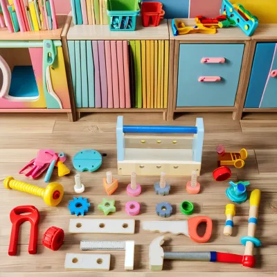 Kids Cosplay Toys Kit Non-Toxic Wooden Assembly Disassembly Set for Boys and Girls Hand-On Repair Tool Kit Carry-On Fun!