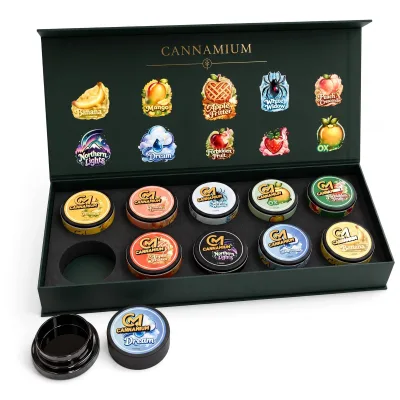 2026 New 3g 5g 7g 9g Size Glass Jars for Wax Exacts with Childproof Lid Customizable Brand Gift Packaging Boxes and Stickers