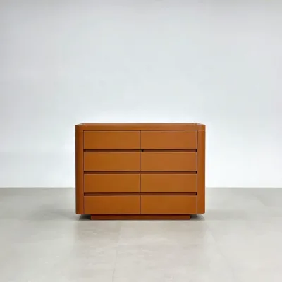 Italian Minimalist High-end Customizable Jewelry Storage Chest Multi Drawer Bedroom Organizer Cabinet With Glass Top LED Light