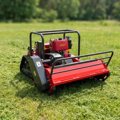 Rubber Track Diesel Grass Mower Remote Lawn Cutting Machine Wet Terrain Mowing Gear