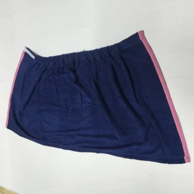 100% Cotton Navy Blue Color Mens Sarong for Men Bathrobe