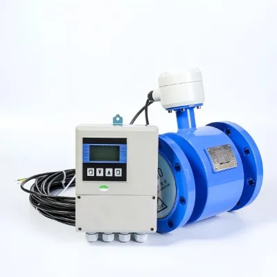 Split Type Electromagnetic Flow Meter DN50 DN100 Digital Magnetic Flowmeter for Water Wastewater Sewage