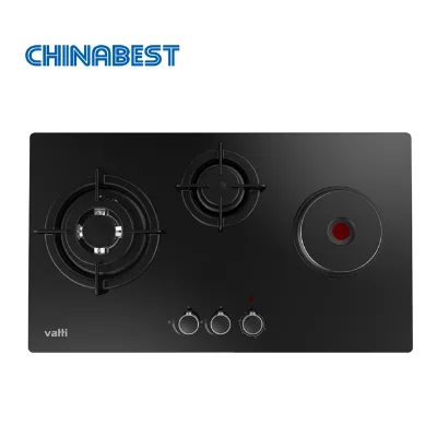 Good Quality 3 Burners Tempered Glass Gas Hob and Electric Hob