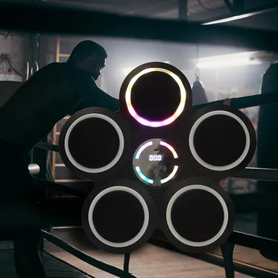 -enabled Intelligent Music Training Equipment LED Light Fitness Boxing Target Dummy Training Gear