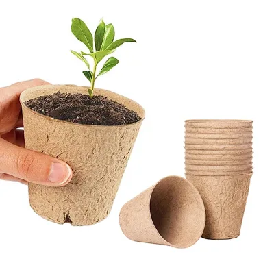 Eco-Friendly Biodegradable Paper Pulp Seedling Nursery Pots for Organic Gardening