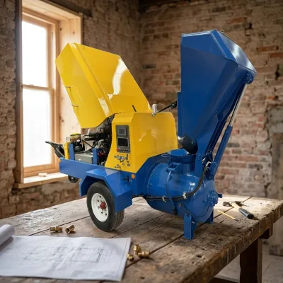 Semi-dry Mortar Pump Suitable for Semi-dry Materials with Low Water-cement Ratio for Floor Heating Backfill and Floor Leveling