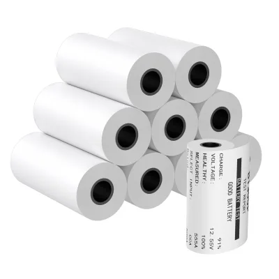 57x40mm Wholesale Sticky Label A4 Coreless Thermal Printer Paper Rolls for Fax