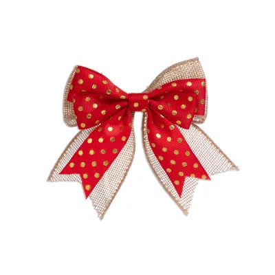 New Christmas Ribbon Bow Small Bow Festival Gift Box Tree Decoration Color Style Customizable OEM Mother's Day New Year