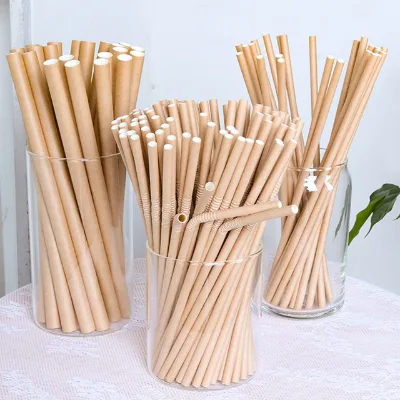 Milk Tea Coffee Juice Straws Pregnant Women and Children Disposable Paper Straws Lndividually Packaged Degradable Elbow Straws