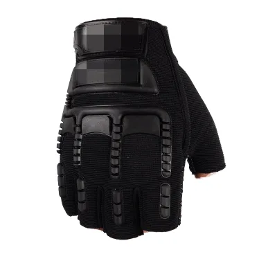 Microfiber Half-Finger Tactical Gloves for Outdoor Sports Camping Shooting Hiking Rubber Hard Knuckle Motorcycle Gloves