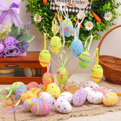 Wholesales Foam Colorful Easter Cartoon Style Easter Holiday Supplies Ornaments Holiday Home Party Scene Decorations DIY Egg