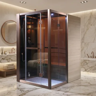 Premium Hemlock Wood Household Bath Spa Chamber