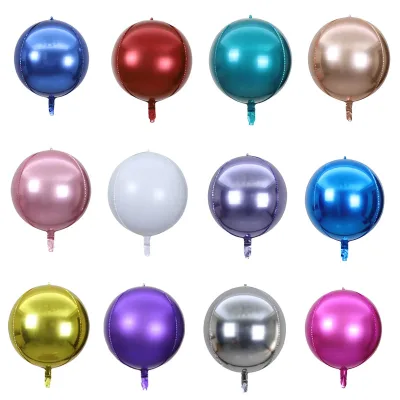 4D 10Inch Sphere Aluminum Foil Balloon Suitable for Both air and Helium Inflation Shaped Wholesale for Party Decoration