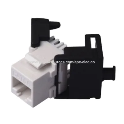 UTP Cat6a Keystone Jacks, Toolless Type, 180°