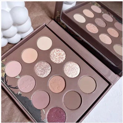 Wholesale 12 Color Eye Shadow case with Mirror Premium Private Label Eyeshadow Maquillaje Press logo on Eyeshadow