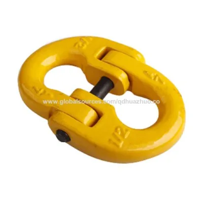 Drop forged G80 US type connecting link, A337, yellow or red painted