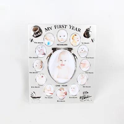 Baby's First Year Picture Frame First Year by Month Newborn Baby Registry Keepsake Frame Frame Picture