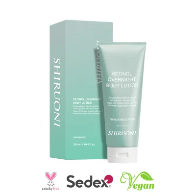 Private Label Face and Body Overnight Algae Oil Allantoin Night Repair Dry and Damaged Skin Retinol Body Lotion
