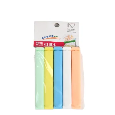 Wholesale Colorful 5pcs Set Sealing Bag Clips Plastic Airtight Food Package Snack Coffee Bag Clip Home and Kitchen Storage