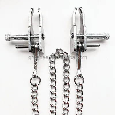 GREENEE Stainless Steel Nipple Clamps Double Leaf Clitoral Clips SM Sex Toy BDSM Breast Stimulation Massage for Couples