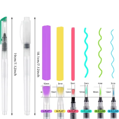 Wholesale 12 Pcs High Quality Different Size Watercolor Brush Pen Set